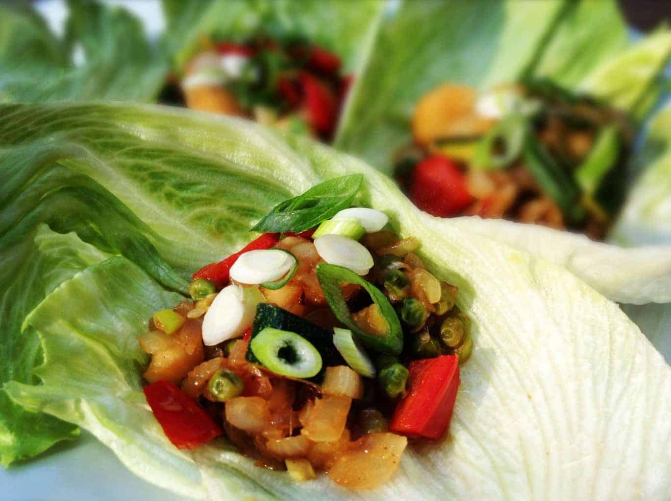 Asian Vegetarian Lettuce Wraps