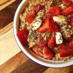 Strawberry Banana Steel Cut Oats with Chia Seeds - The Lemon Bowl