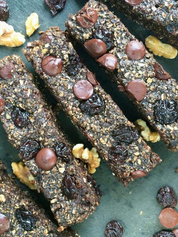 Chewy Dark Chocolate Cherry Granola Bars - The Lemon Bowl