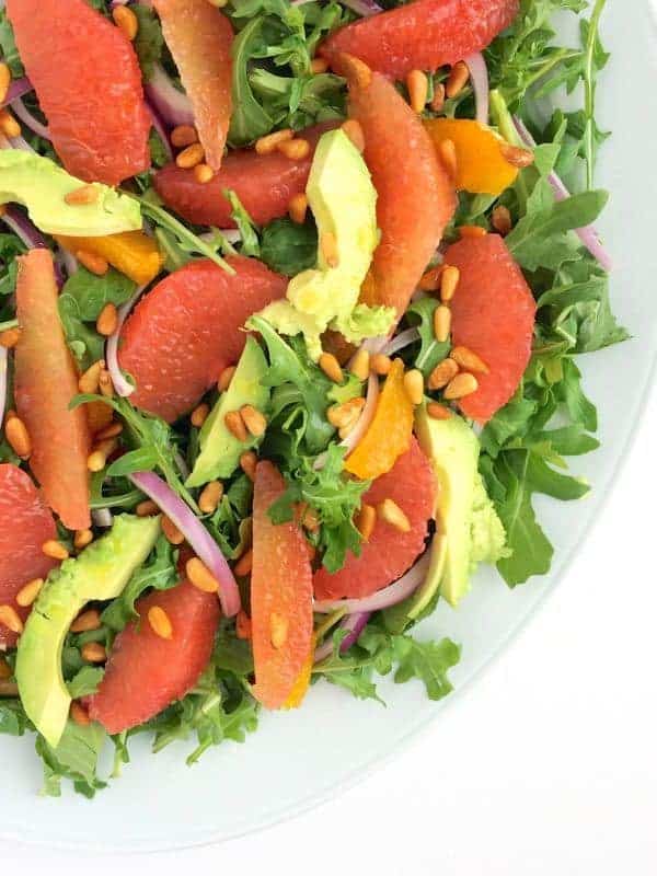 Arugula Citrus Salad with Avocado and Toasted Pine Nuts - The Lemon Bowl