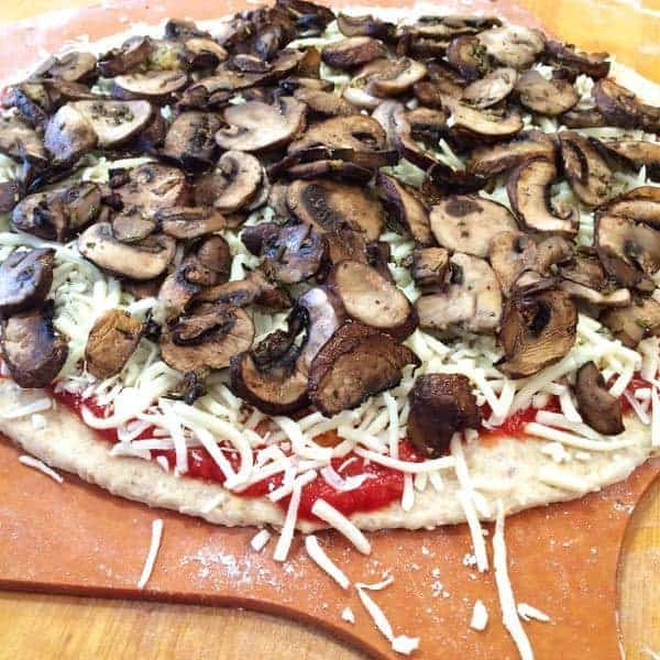 Roasted Mushrooms on Pizza Dough - The Lemon Bowl