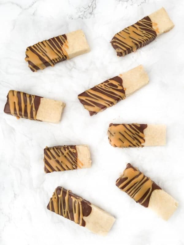 Chocolate Peanut Butter Dipped Short Bread