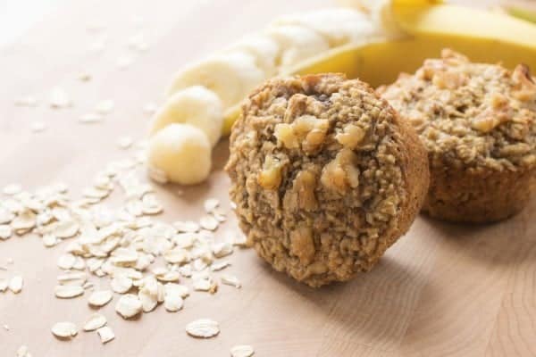 Gluten Free Banana Oatmeal Muffins - These moist and chewy whole grain muffins are naturally gluten free