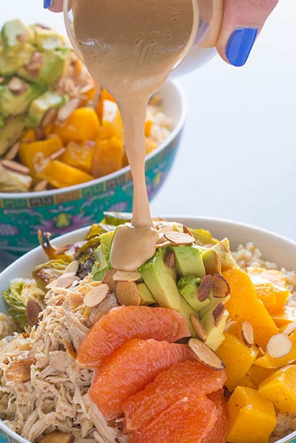 Grain Bowls with Chicken and Veggies - a healthy meal in a bowl