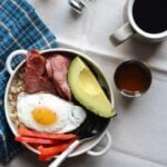 Savory-Oatmeal-Breakfast-Bowls-with-Smoky-Garlic-Greens-and-Chipotle-Honey-Vinaigrette- Edible Mosaic