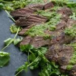 Grilled Flank Steak with Chimichurri Sauce - a flavorful dinner recipe
