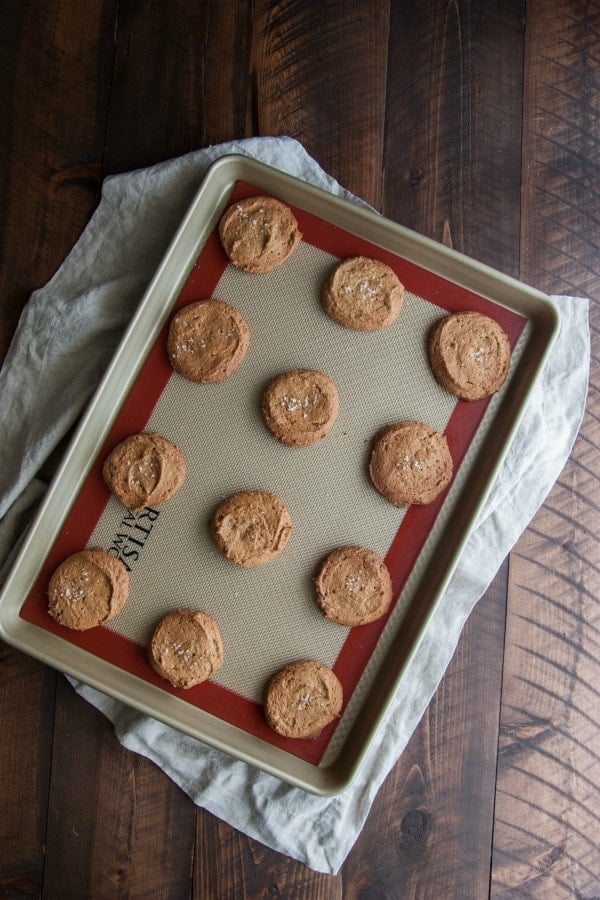 Peanut butter sea salt cookies - an easy flourless cookie recipe