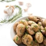 Roasted Mushrooms with Garlic and Rosemary - a healthy fast side dish recipe