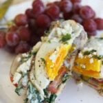 Light-and-filling-meal-from-Our-Best-Bites-Eggs-on-Toast-with-Creamy-Spinach-Sauce