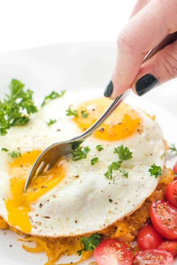 Butternut Squash Skillet Hashbrowns with Fried Eggs