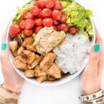 Chicken Tawook Bowls with Hummus and Yogurt Sauce Recipe
