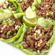 Szechuan Beef Lettuce Cups - a healthy, gluten free Asian recipe