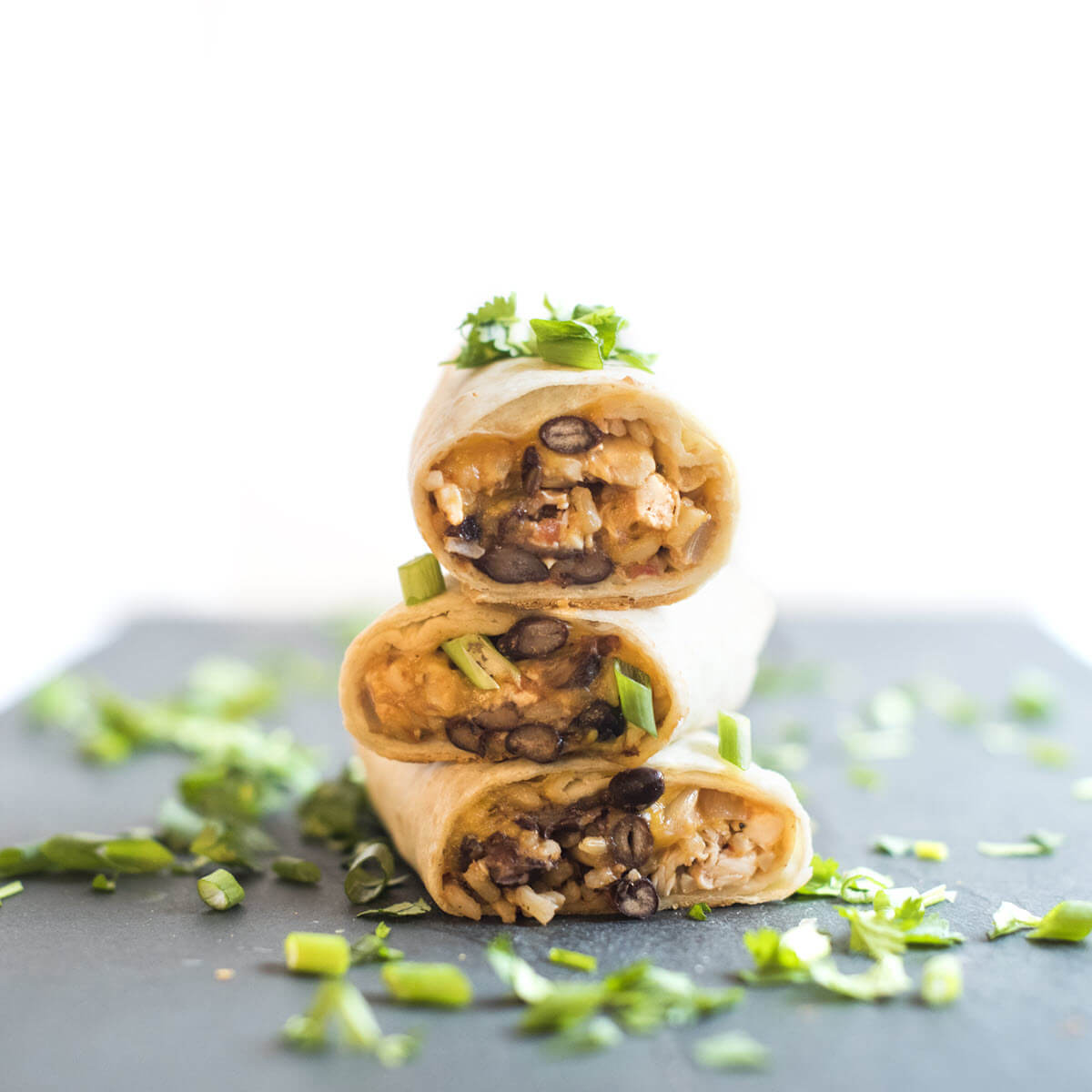 Chicken and Black Bean Freezer Burritos to be frozen