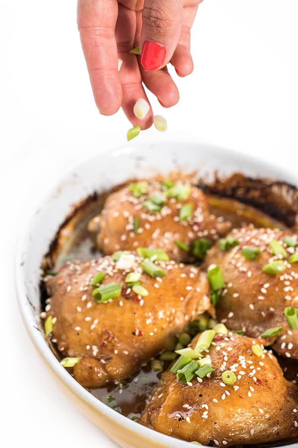 Baked Chicken Thighs with Asian Glaze