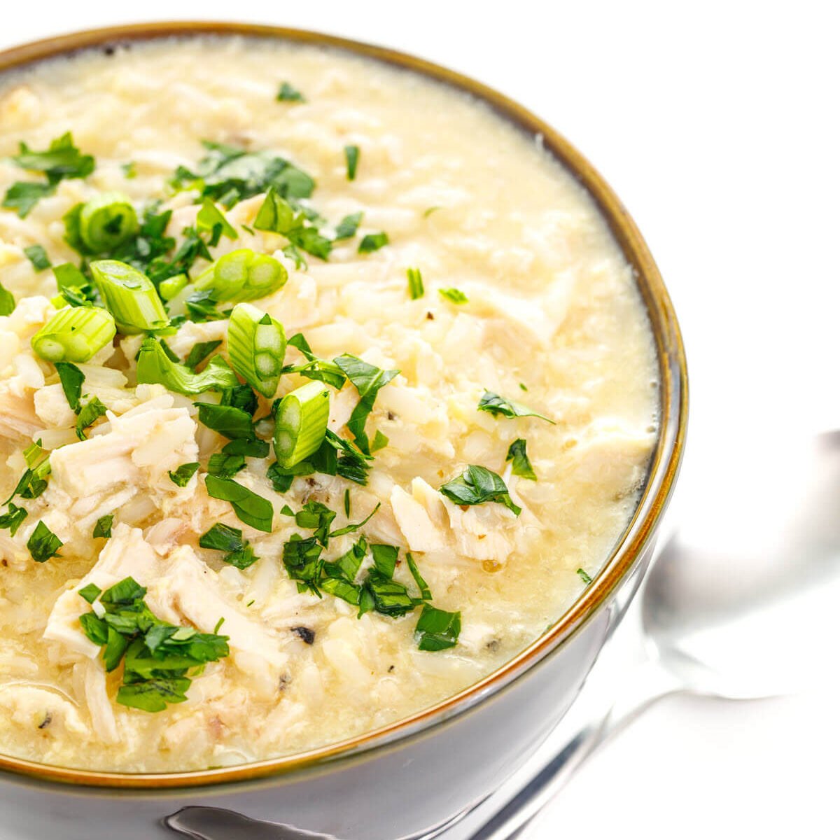 Greek Egg Lemon Soup In a Bowl