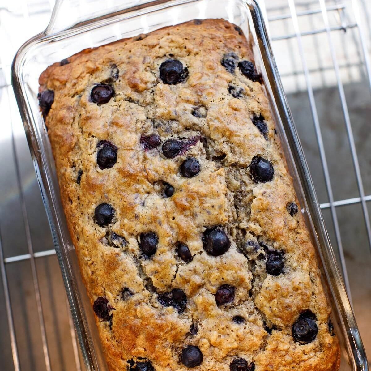 Healthy Blueberry Oatmeal Bread