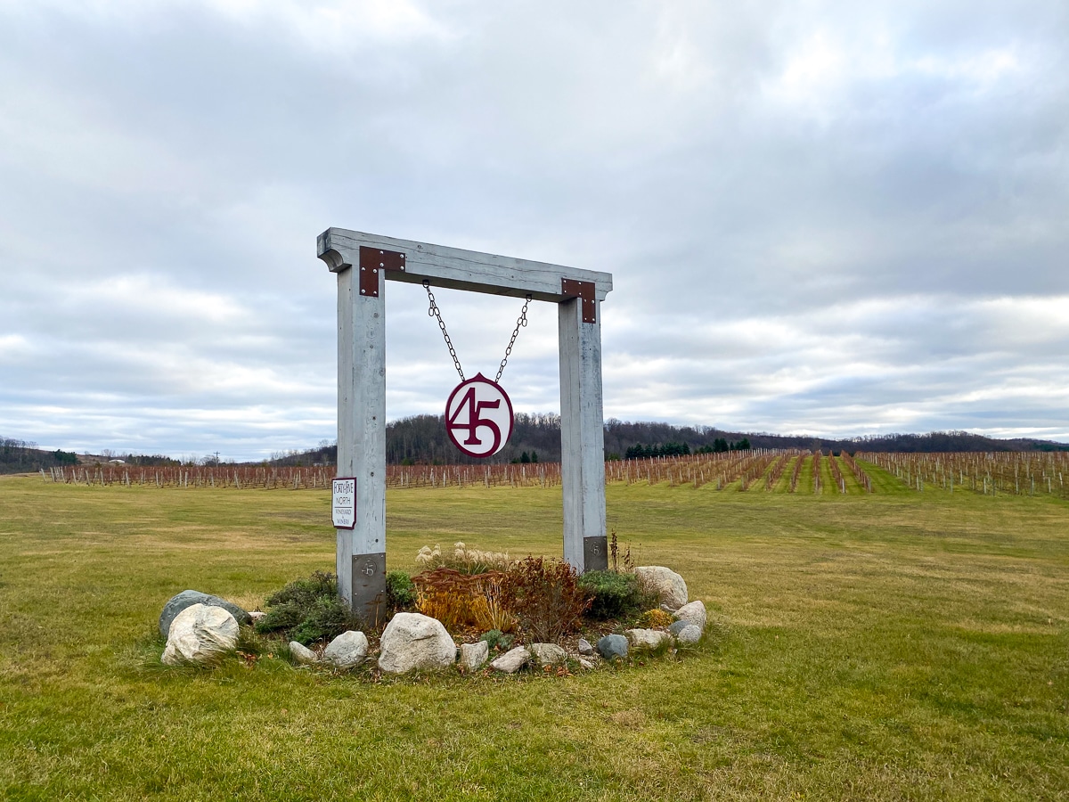 45-North winery sign