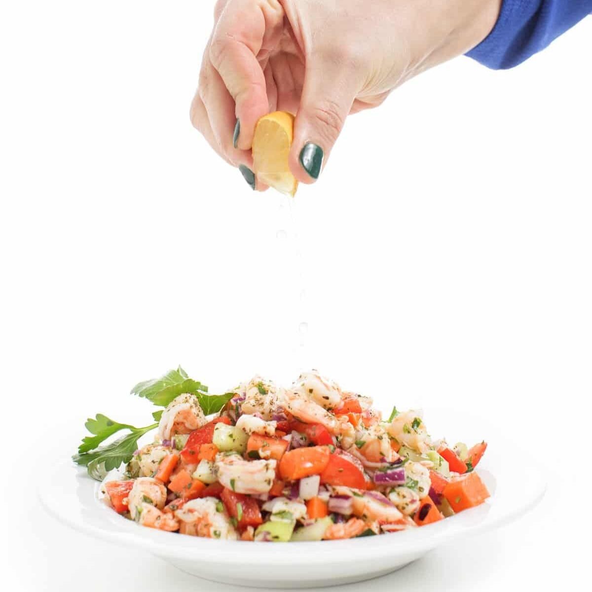 Italian Shrimp Salad with Fresh Vegetables