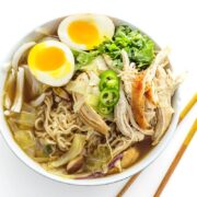 spicy chicken ramen bowl