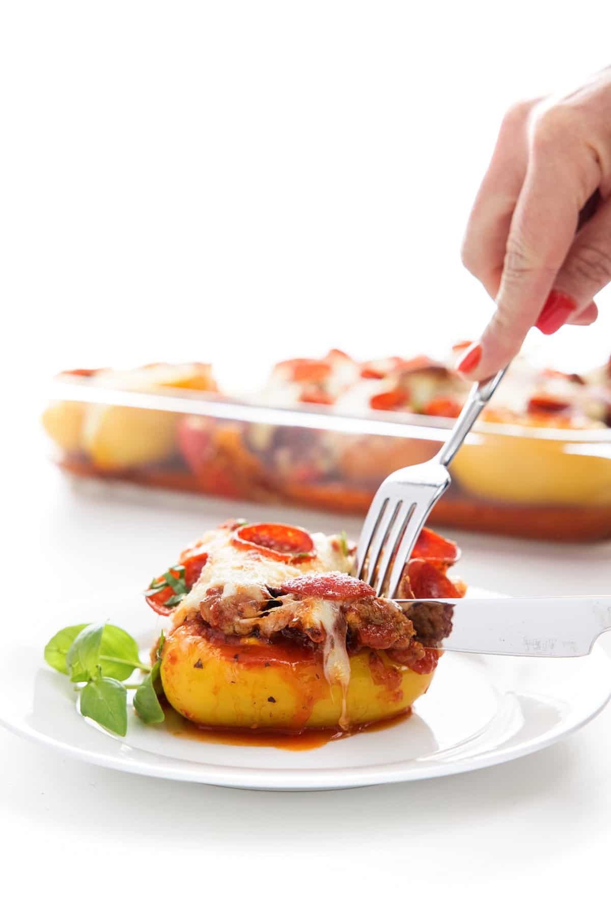 low carb pizza stuffed peppers