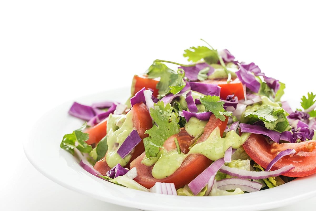 Creamy Cilantro Avocado Dressing on Salad