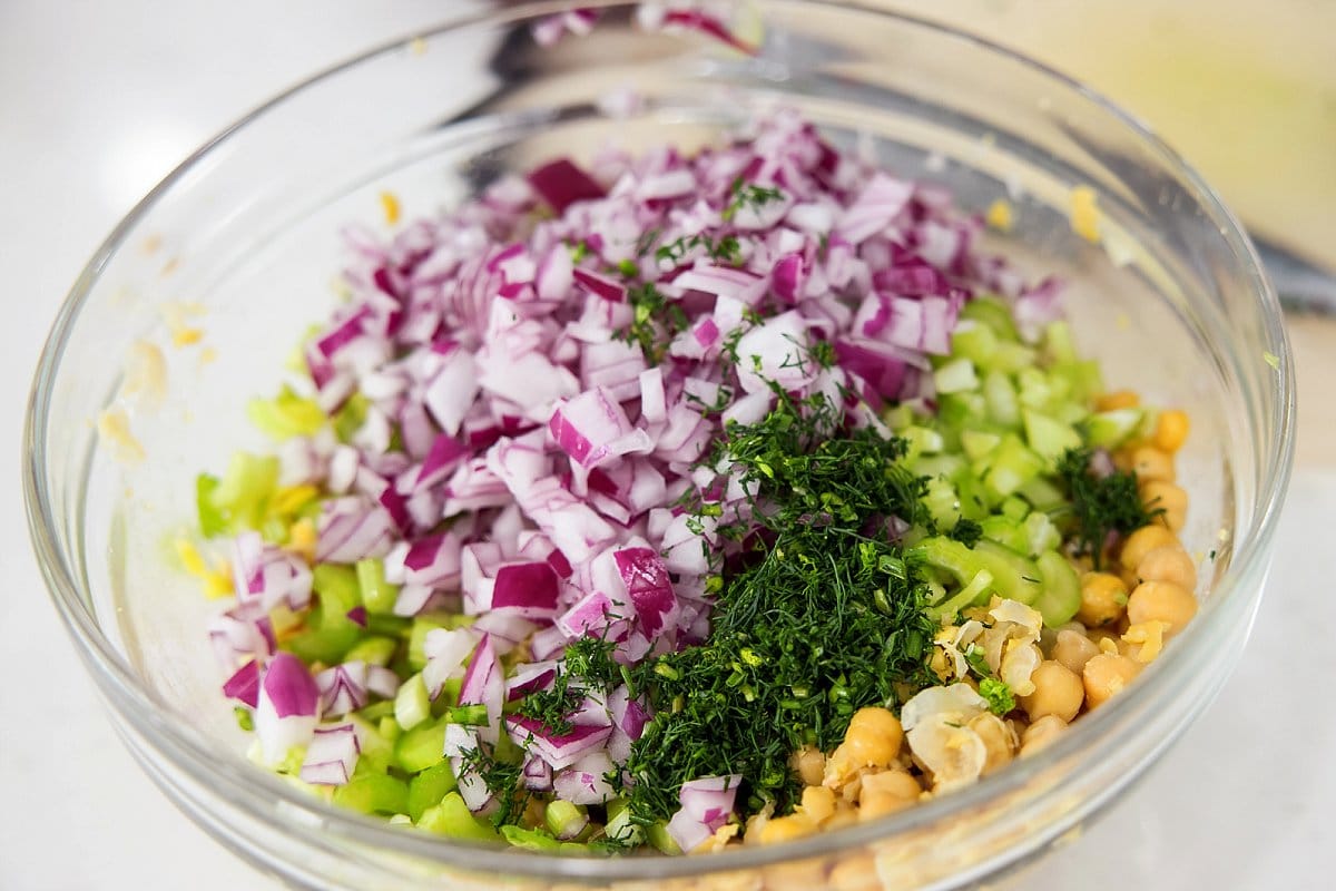 Adding dill to salad