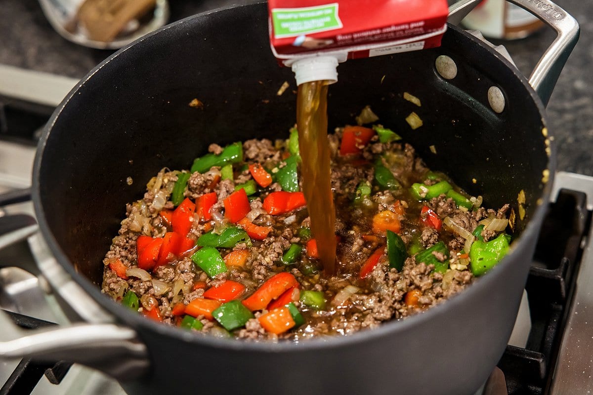 broth for stuffed pepper soup