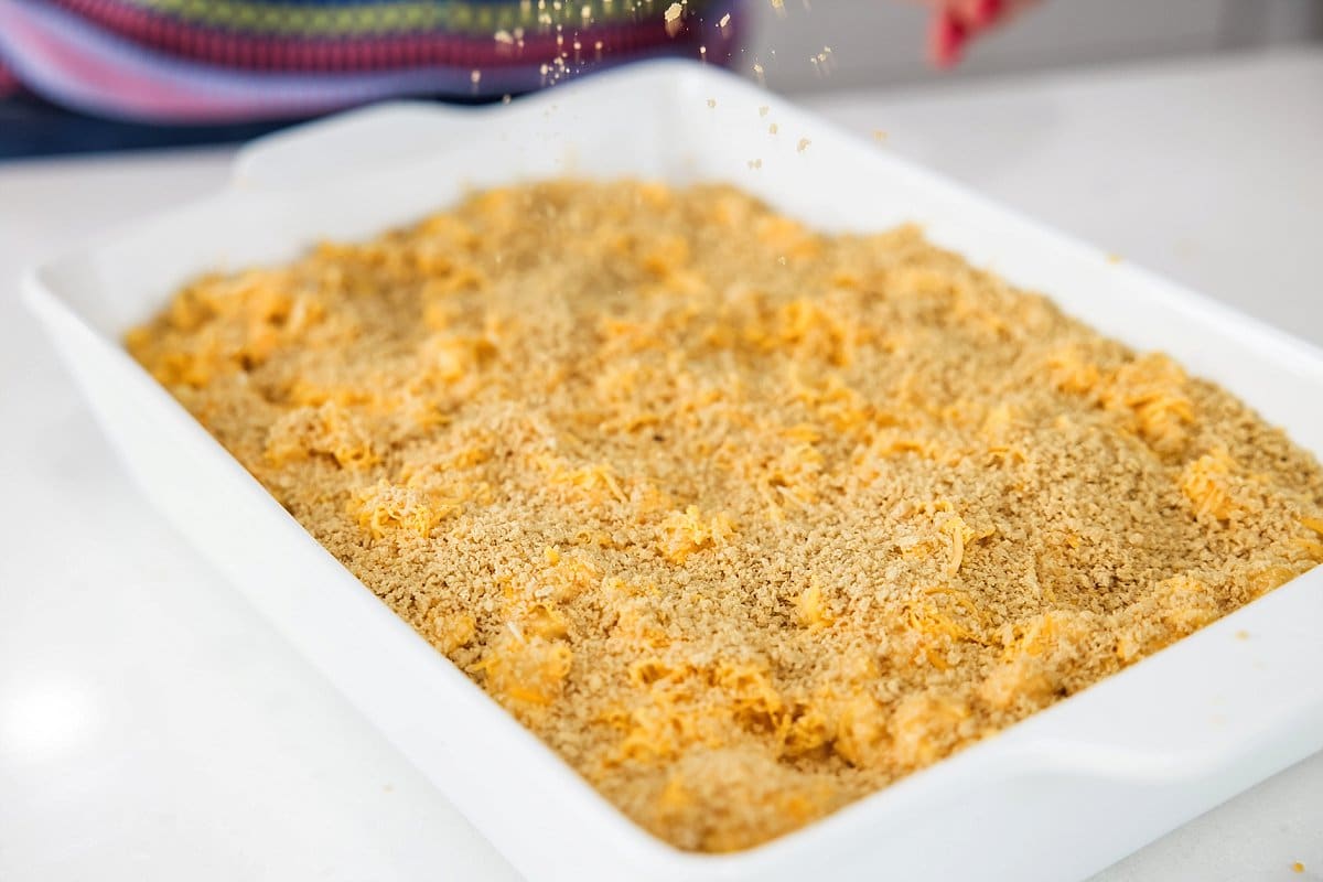 Healthy mac and cheese before the oven