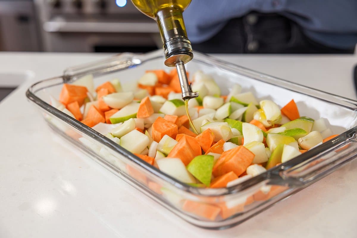 Pear onion and sweet potato