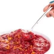 cranberry sauce in a bowl
