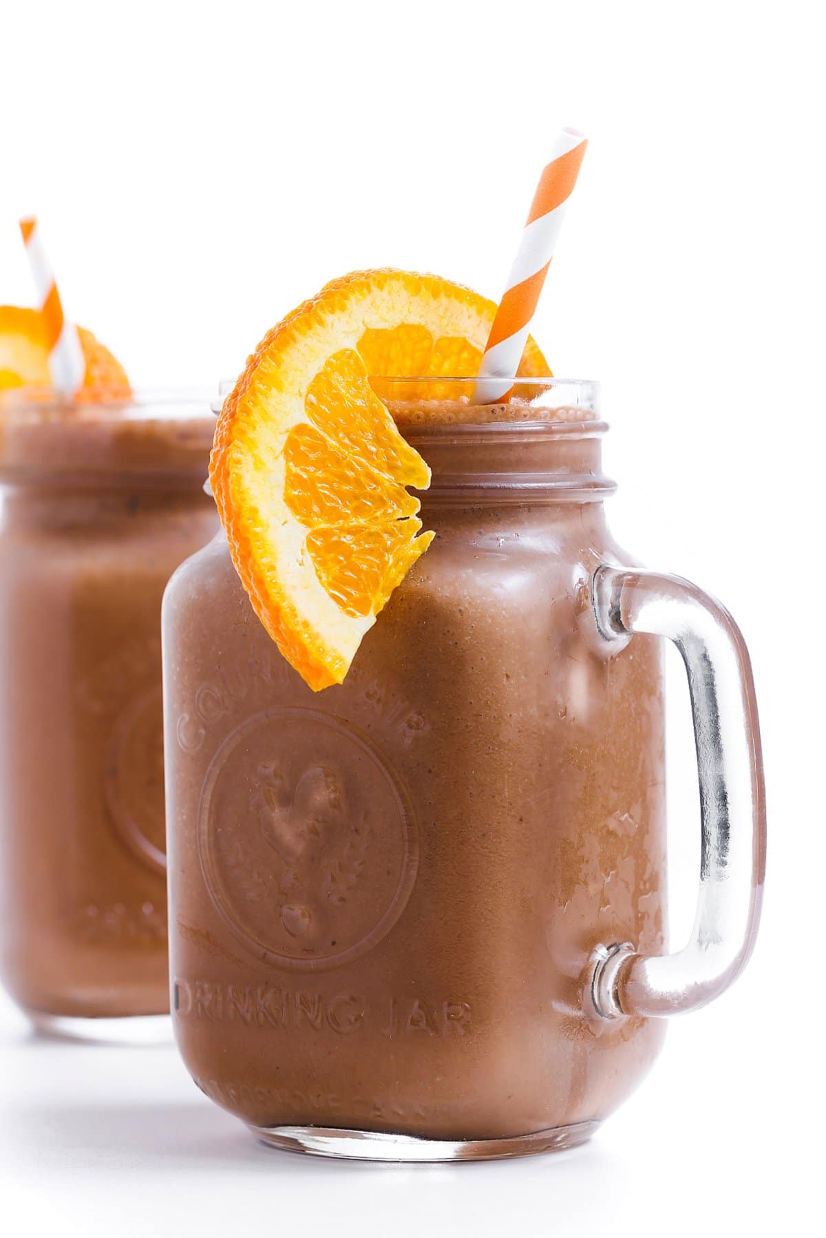 Chocolate orange protein smoothies.