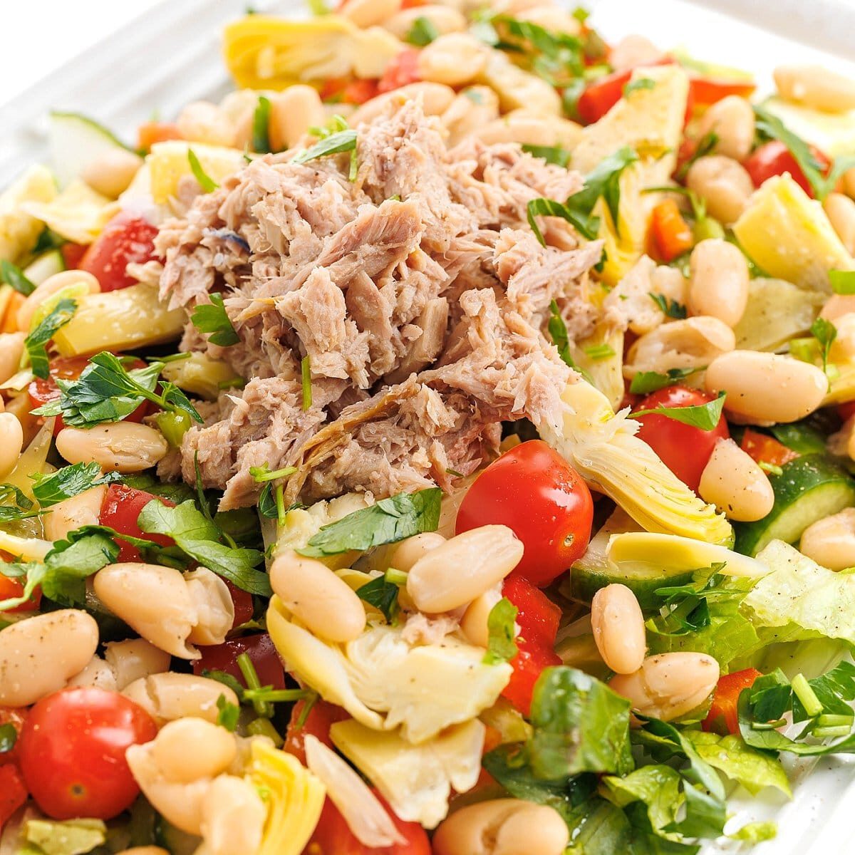 Italian Chopped Salad with Cannellini Beans