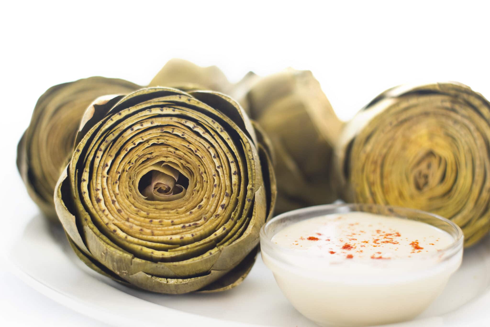 how to cook artichokes with tahini dipping sauce