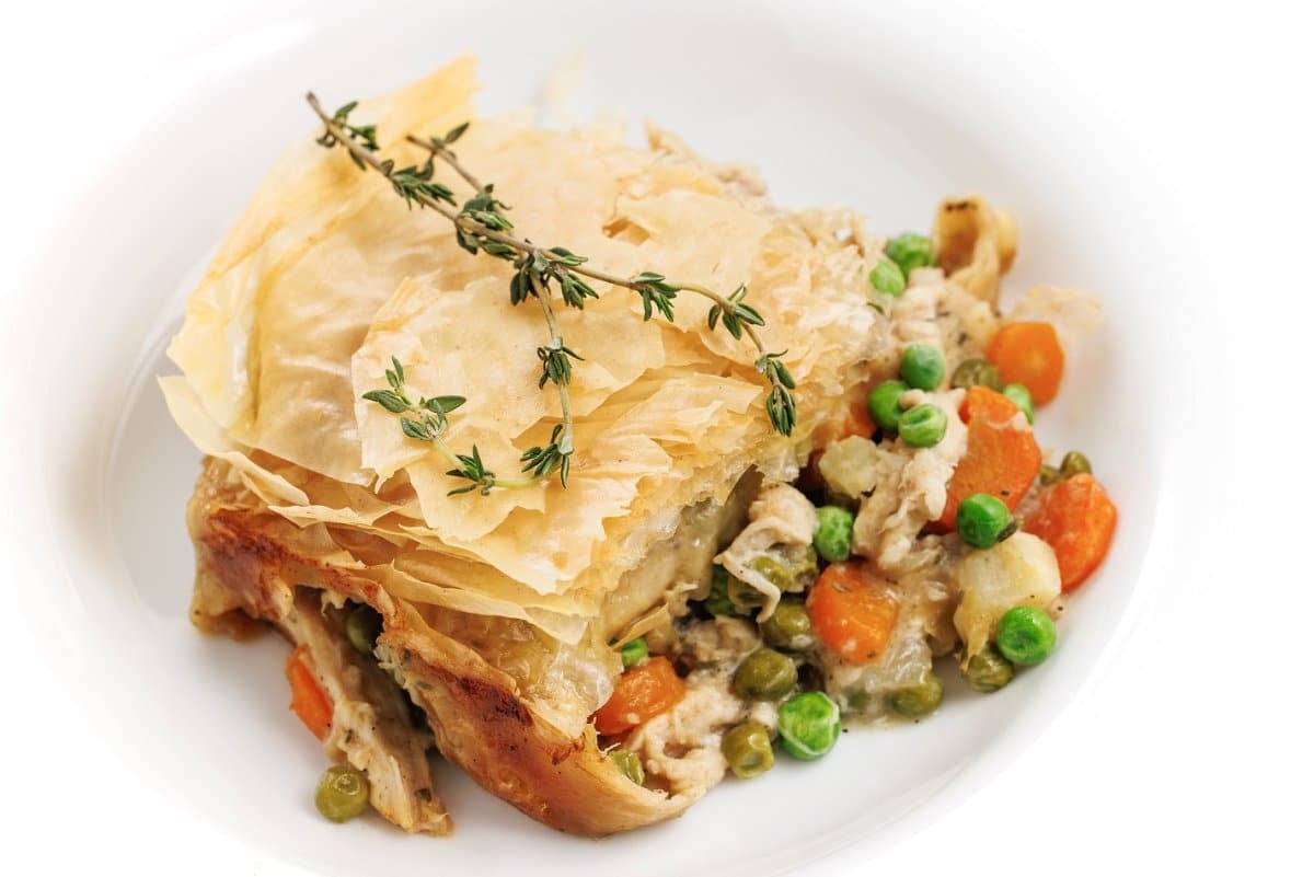 Healthy chicken pot pie.