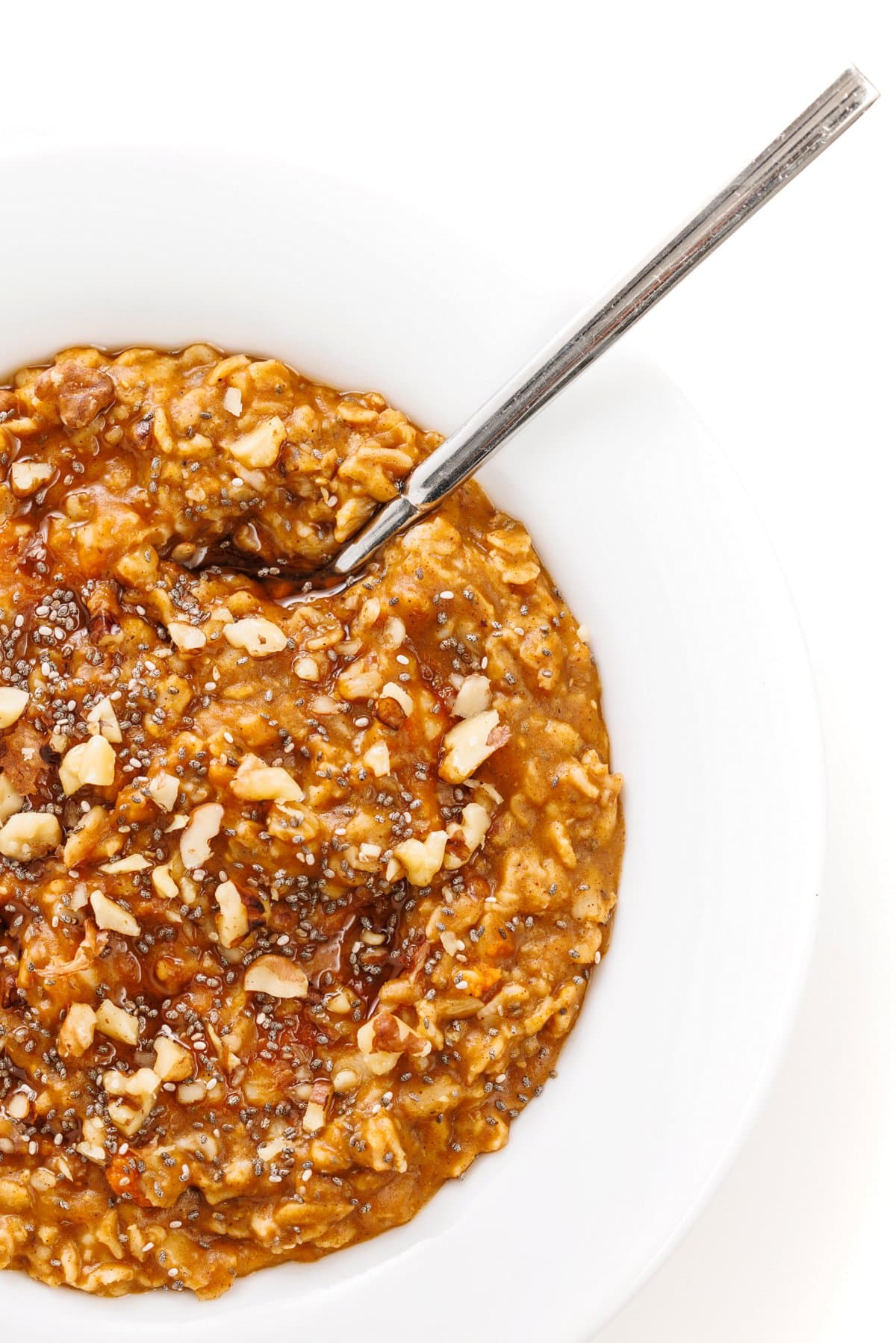 Maple pumpking oatmeal with chia.