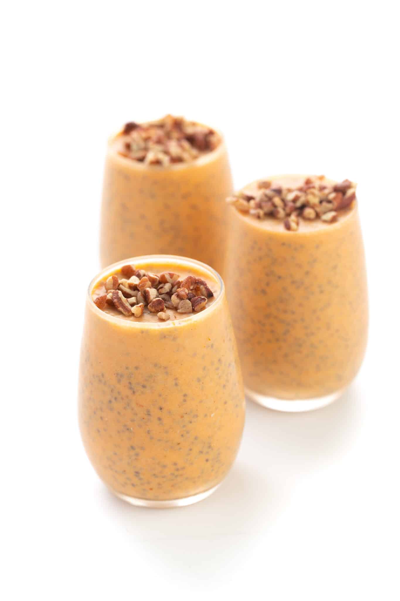 Vegan pumpkin pie chia seed pudding.
