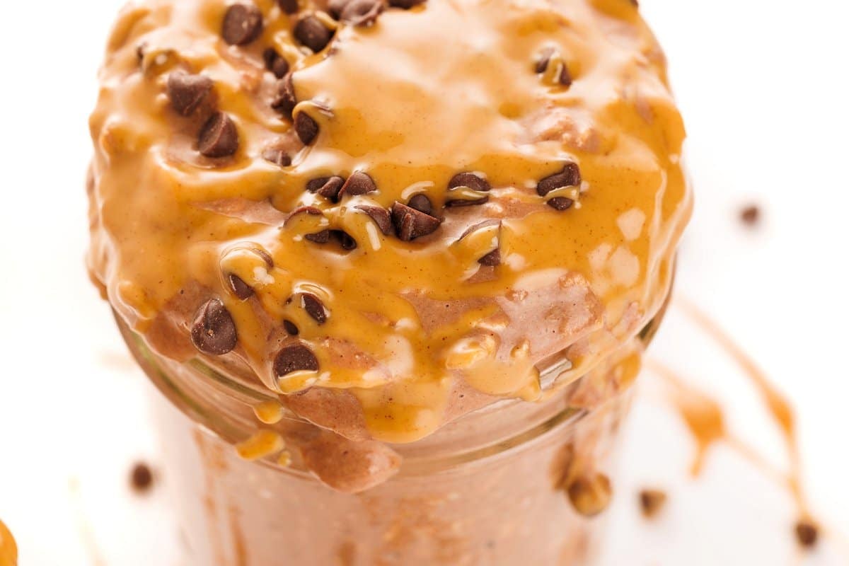 Chocolate peanut butter overnight oats.