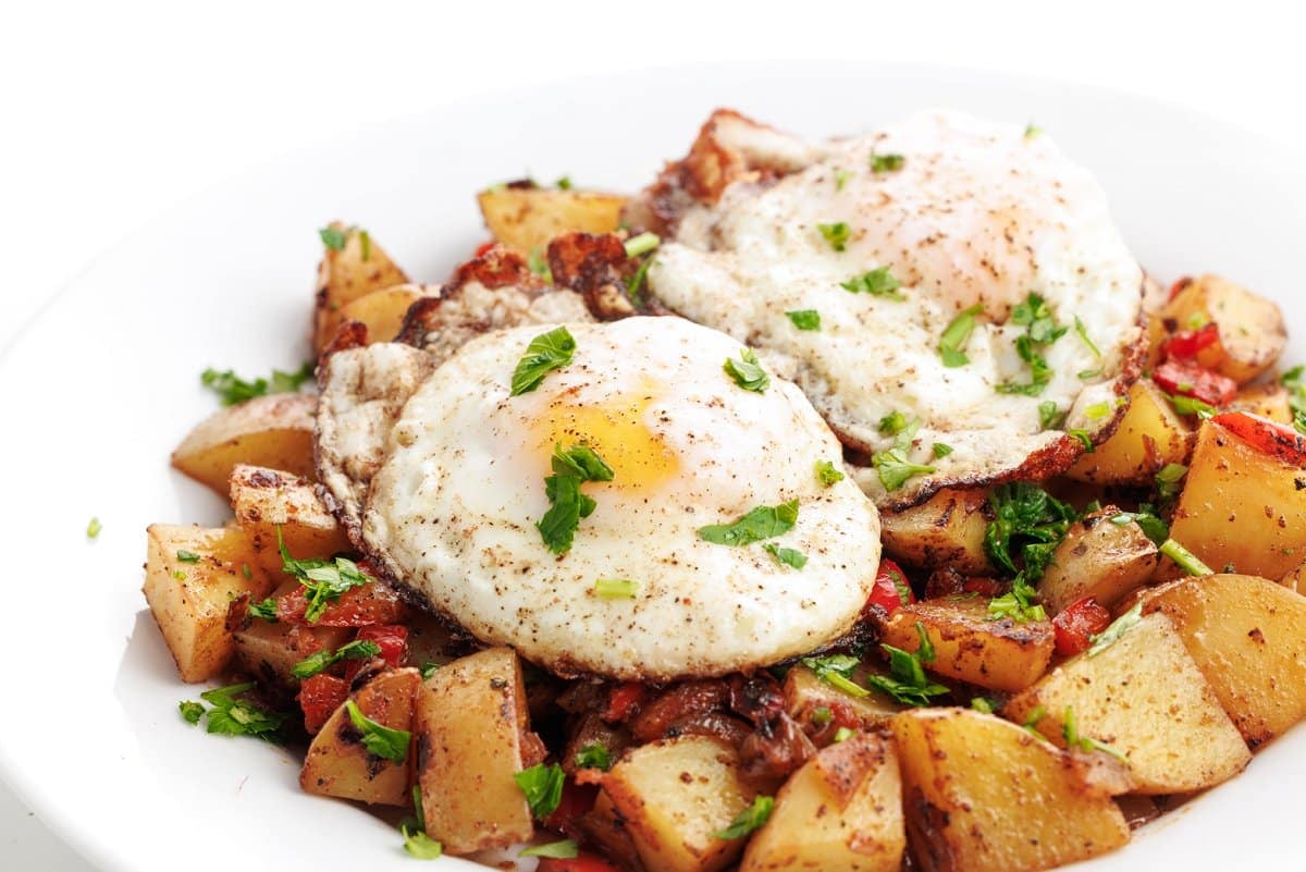 Vegetable hash breakfast skillet.