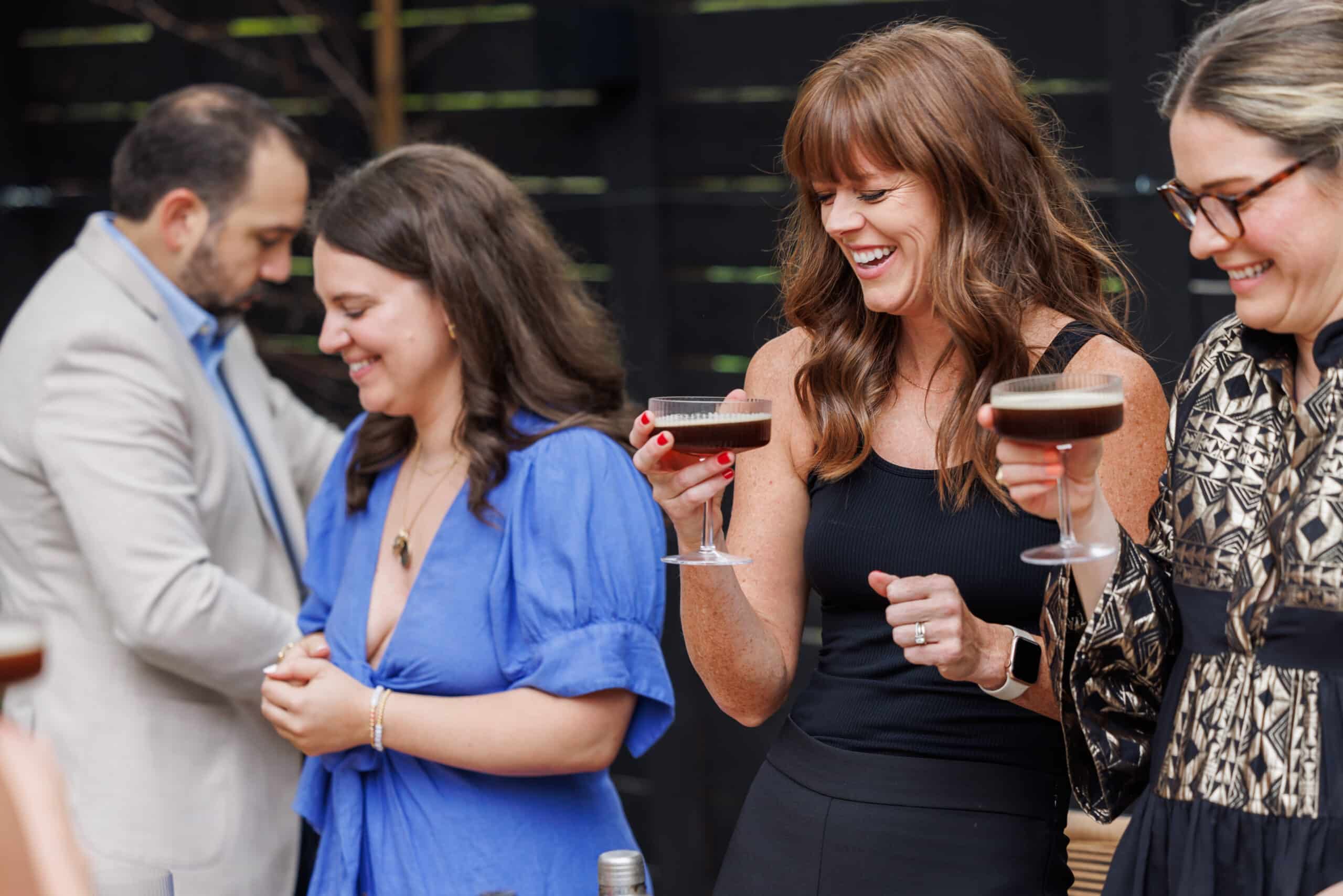 Women drinking Espresso Rum Martinis.