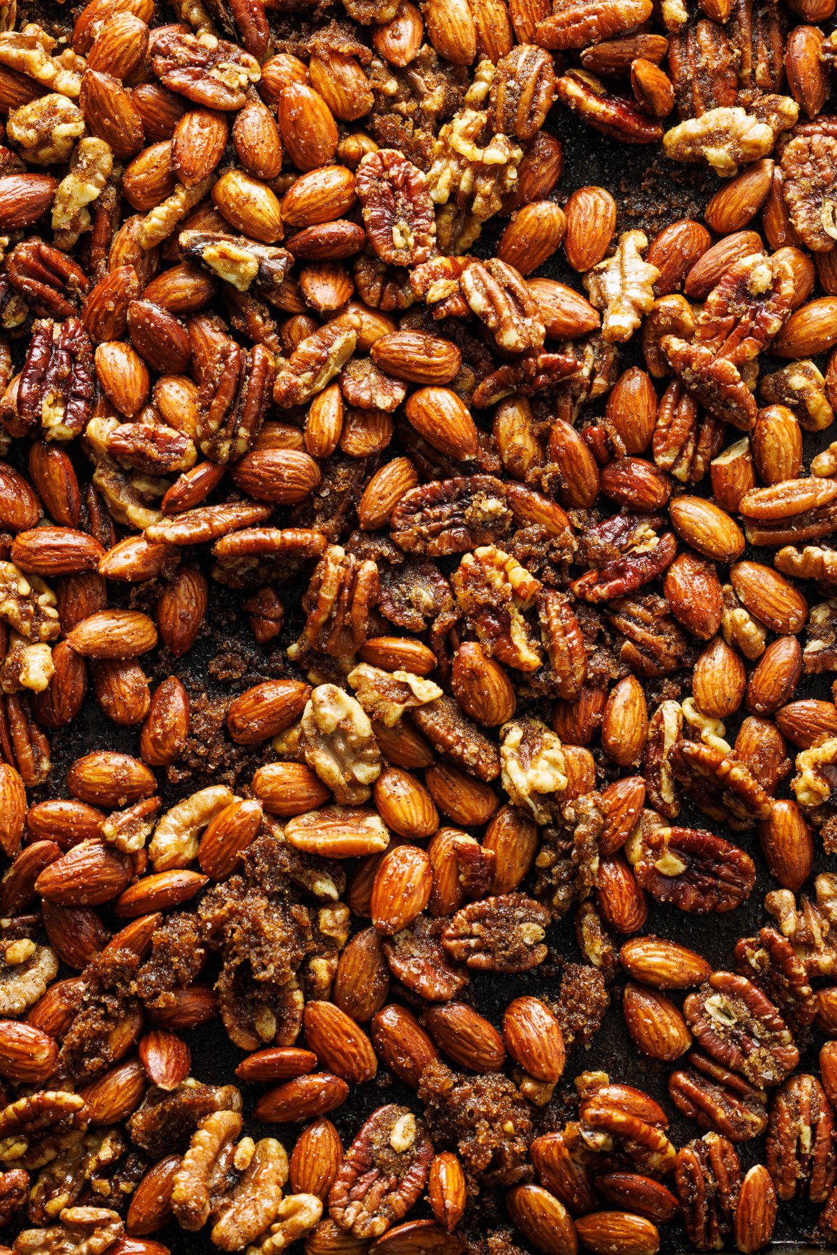 Indian spiced mixed nuts up close.