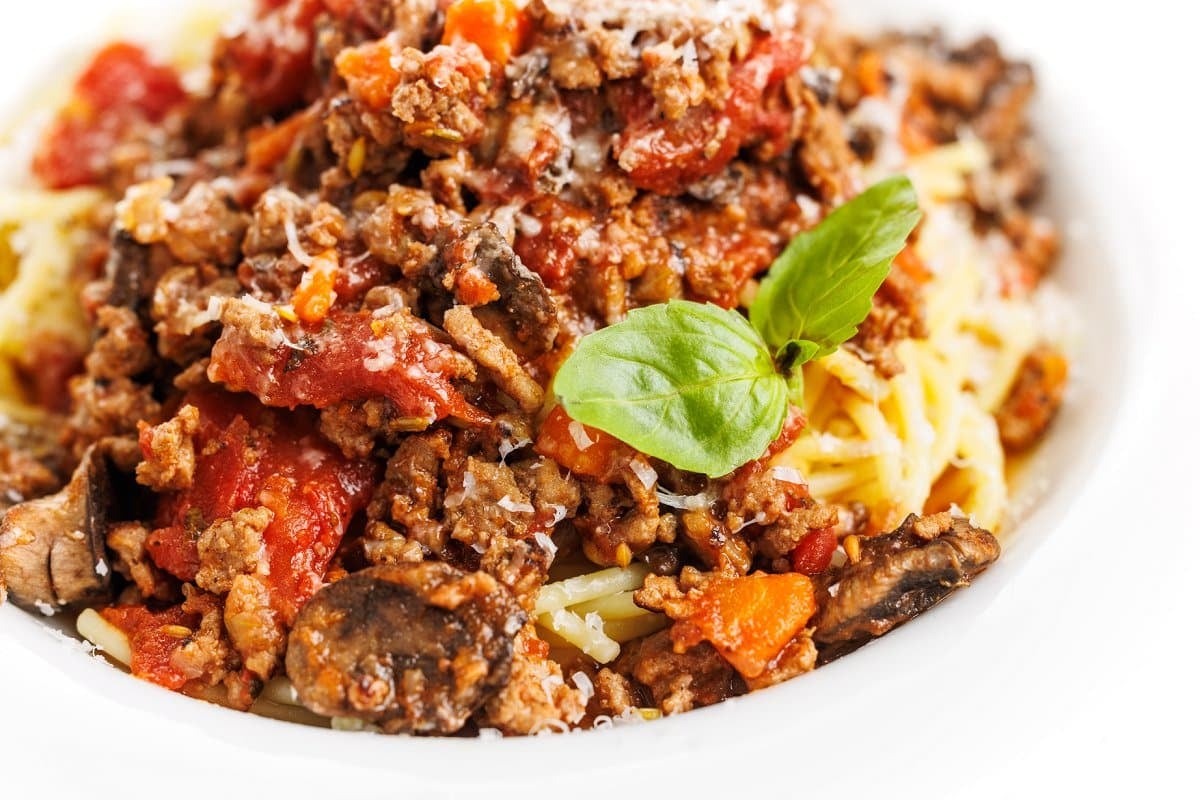 Easy ground turkey bolognese.
