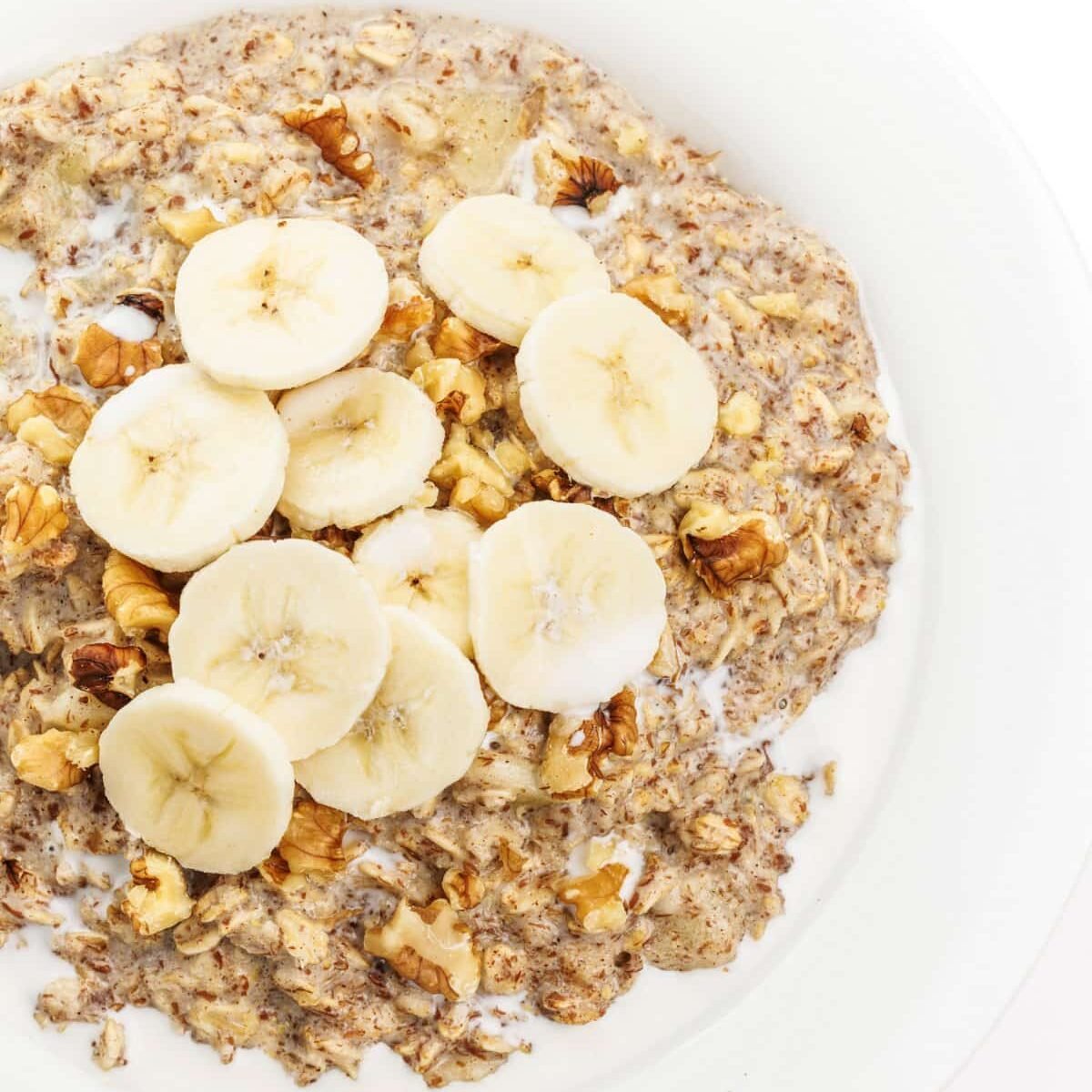 Quick Banana Oatmeal with Flax