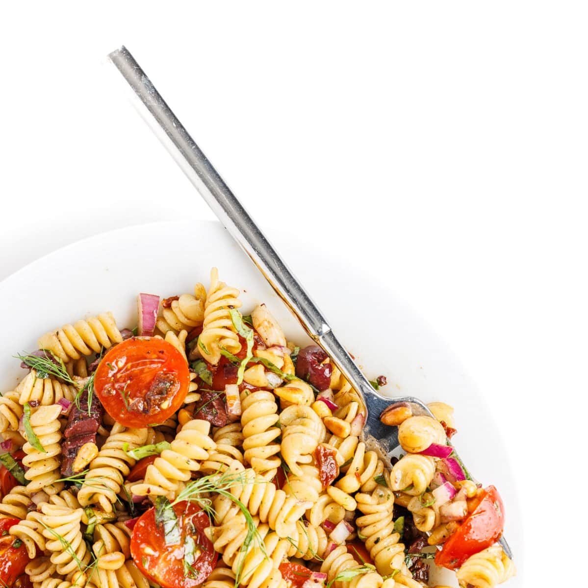 Pasta Salad with Toasted Pine Nuts