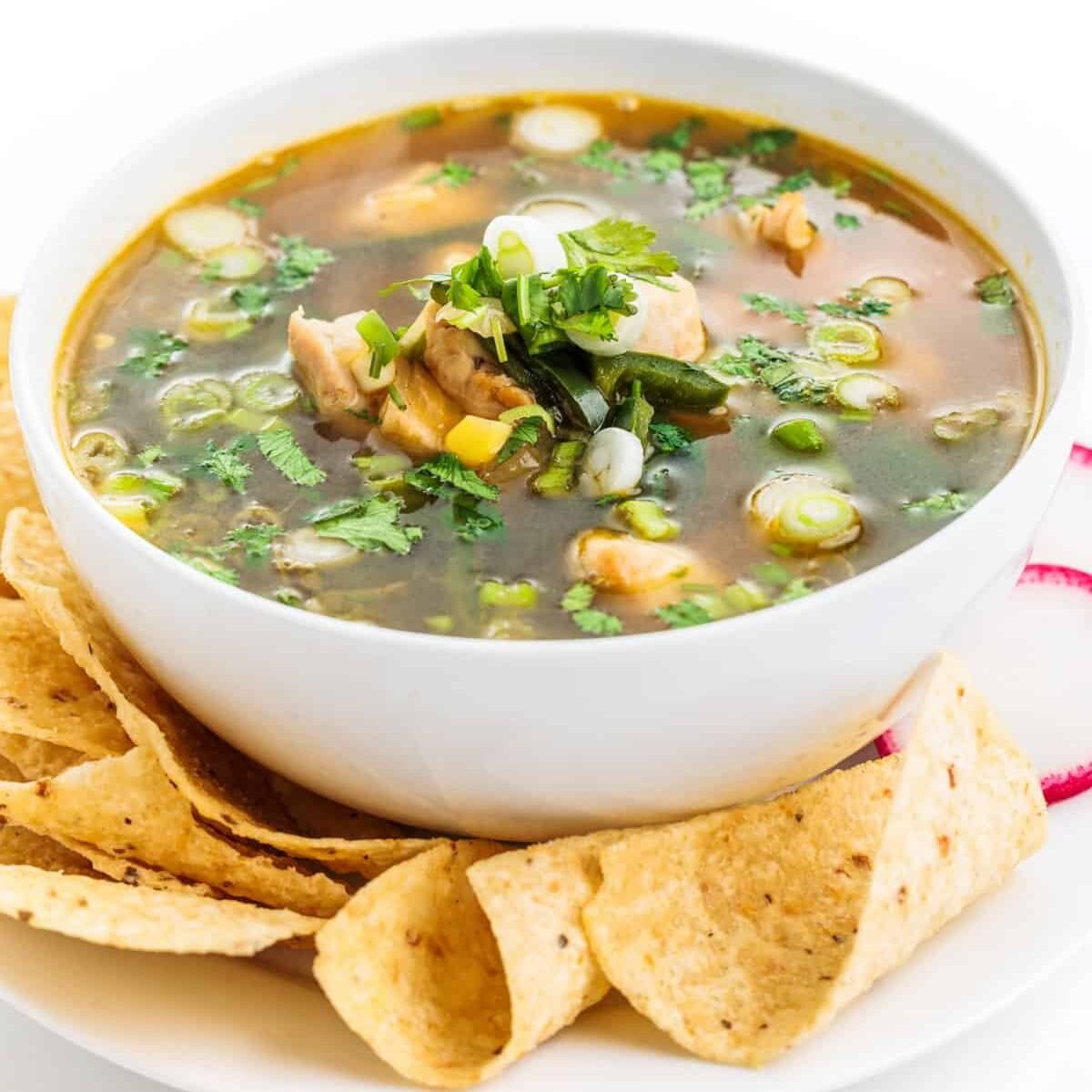 Chicken Poblano Soup with Corn