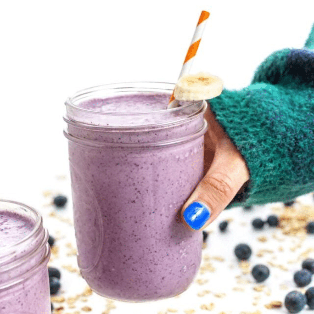 Blueberry Banana Oatmeal Smoothie