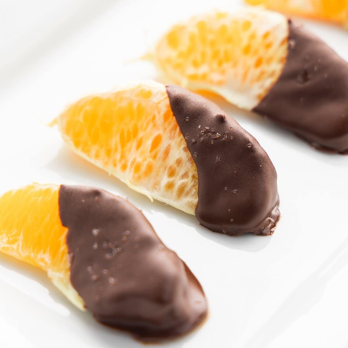 Chocolate Dipped Clementines with Sea Salt