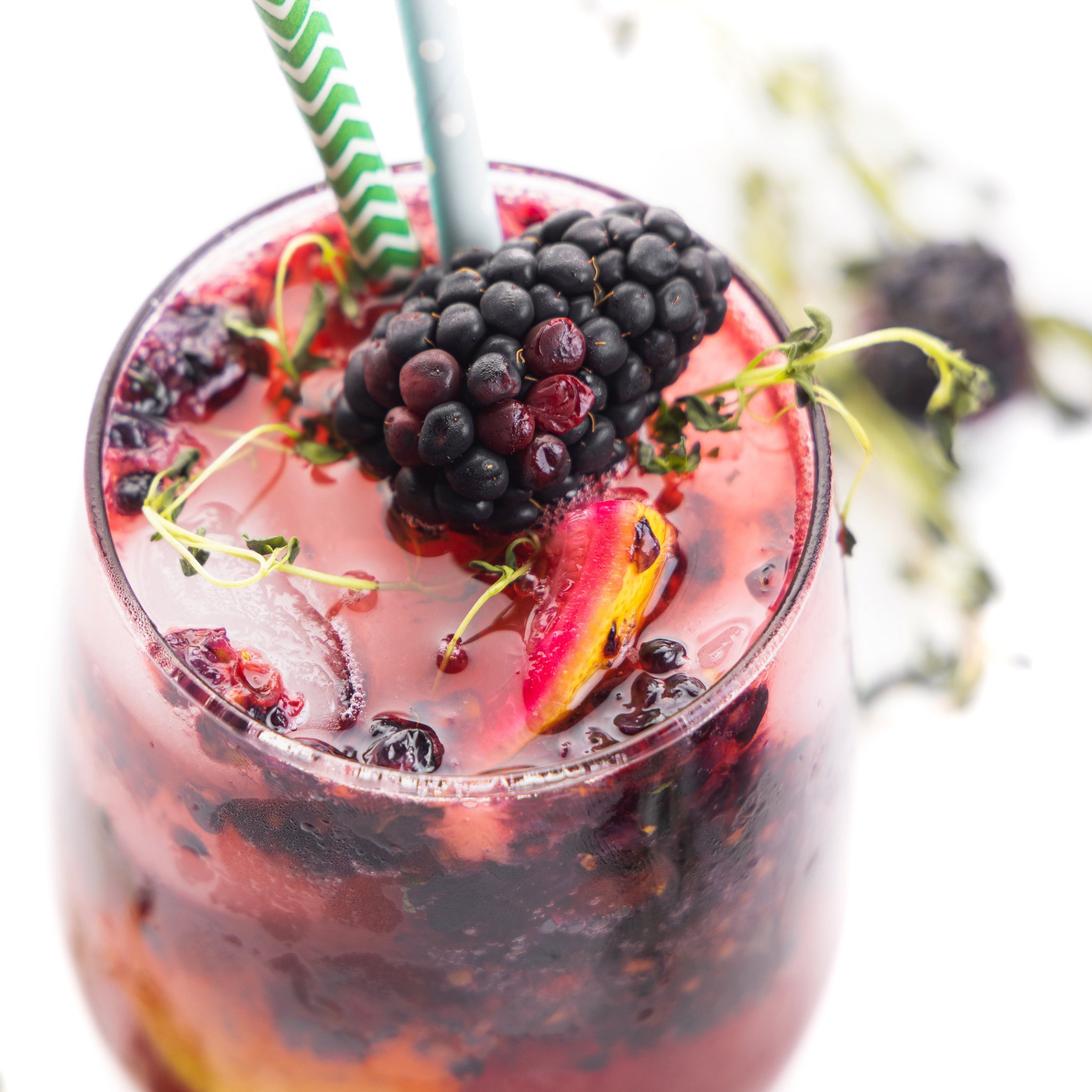 Blackberry Ginger Smash Mocktail